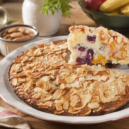 Saftiger Aprikosenkuchen mit Heidelbeeren