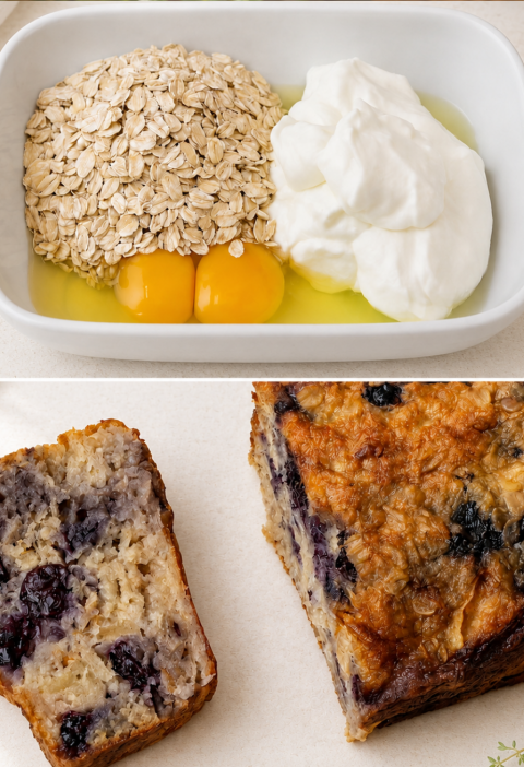 Gesunder Heidelbeer-Apfel-Haferkuchen