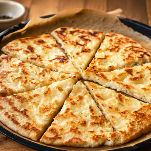 Herzhafte Haferflocken-Zwiebel-Pfanne mit Mozzarella