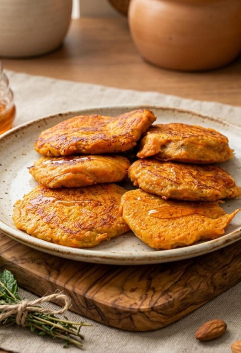 Bananen-Karotten-Hafer-Pancakes