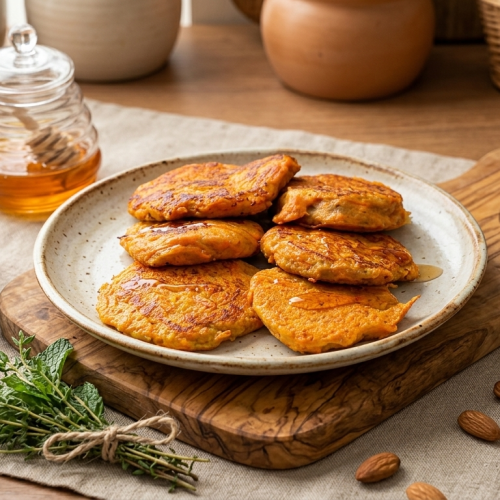 Bananen-Karotten-Hafer-Pancakes