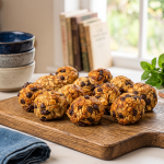 Saftiges Karotten-Bananen-Brot mit Haferflocken und Frischkäse-Frosting