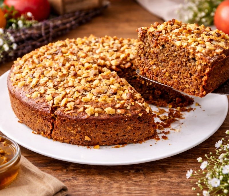 Gesunder Dattel-Hafer-Kuchen ohne raffinierten Zucker