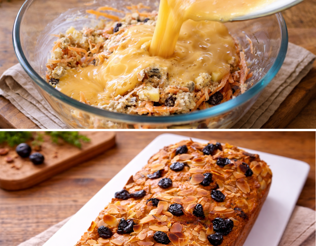 Gesunder Hafer-Apfel-Karotten-Kuchen ohne Mehl