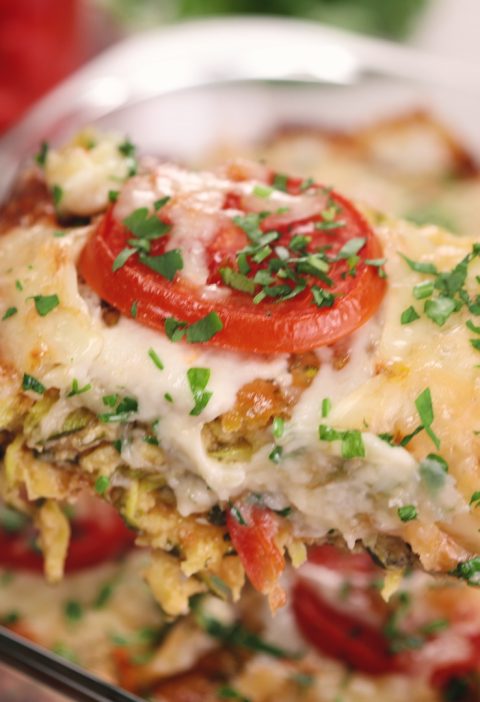 Zucchini-Tomaten-Auflauf mit Mozzarella