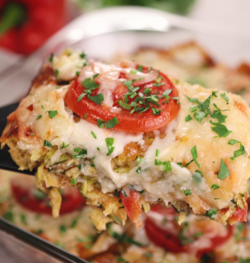 Zucchini-Tomaten-Auflauf mit Mozzarella