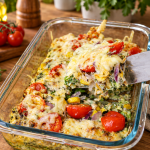 Knuspriger Brokkoli-Mais-Auflauf mit Mozzarella