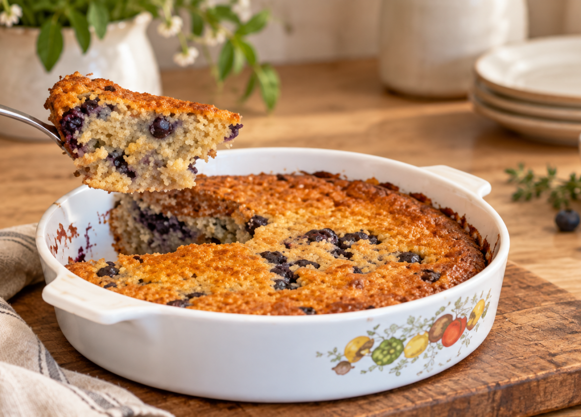 Gesunder Heidelbeer-Apfel-Haferkuchen