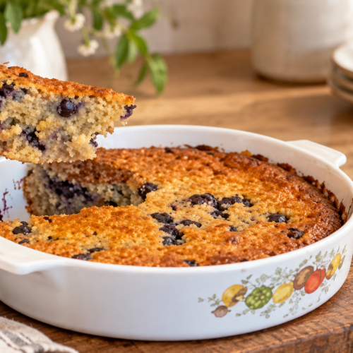 Gesunder Heidelbeer-Apfel-Haferkuchen