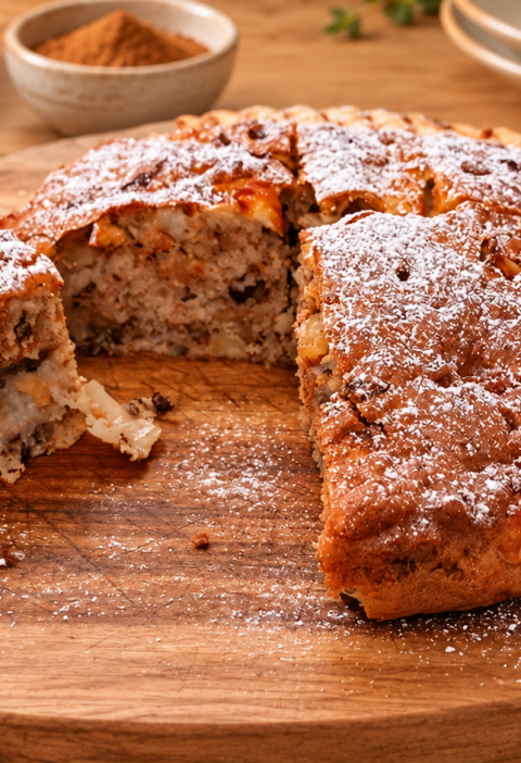 Apfel-Walnuss-Kuchen mit Zimt aus dem Airfryer