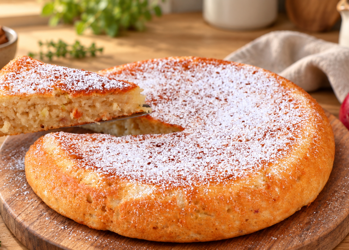 Saftiger Apfelkuchen aus der Pfanne ohne Backofen